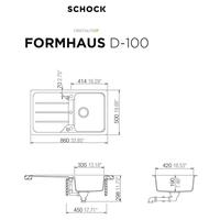 Pomivalno korito SCHOCK Formhaus D-100 Asphalt