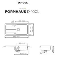 Pomivalno korito SCHOCK Formhaus D-100L Asphalt