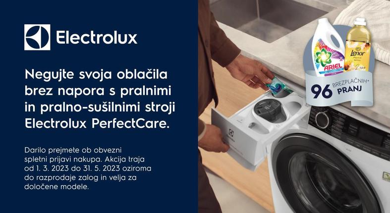 Electrolux promocija za 96 brezplačnih pranj
