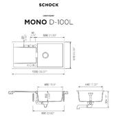 Pomivalno korito SCHOCK Mono D-100L Dusk