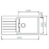 Pomivalno korito SCHOCK Signus D-100L FB Silverstone